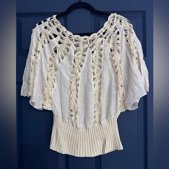 gimmicks by BKE Tops - Gimmicks by BKE Cream Open-Knit Top Women’s Size XS